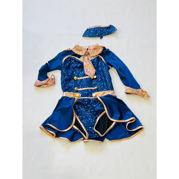 GIRLS SEQUENCE SHOWGIRL COSTUME SIZE LC XS/S